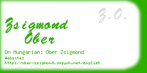 zsigmond ober business card